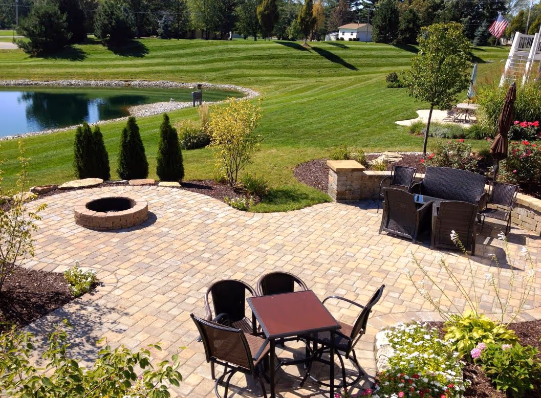 A landscaped garden maintained by Lawns Plus